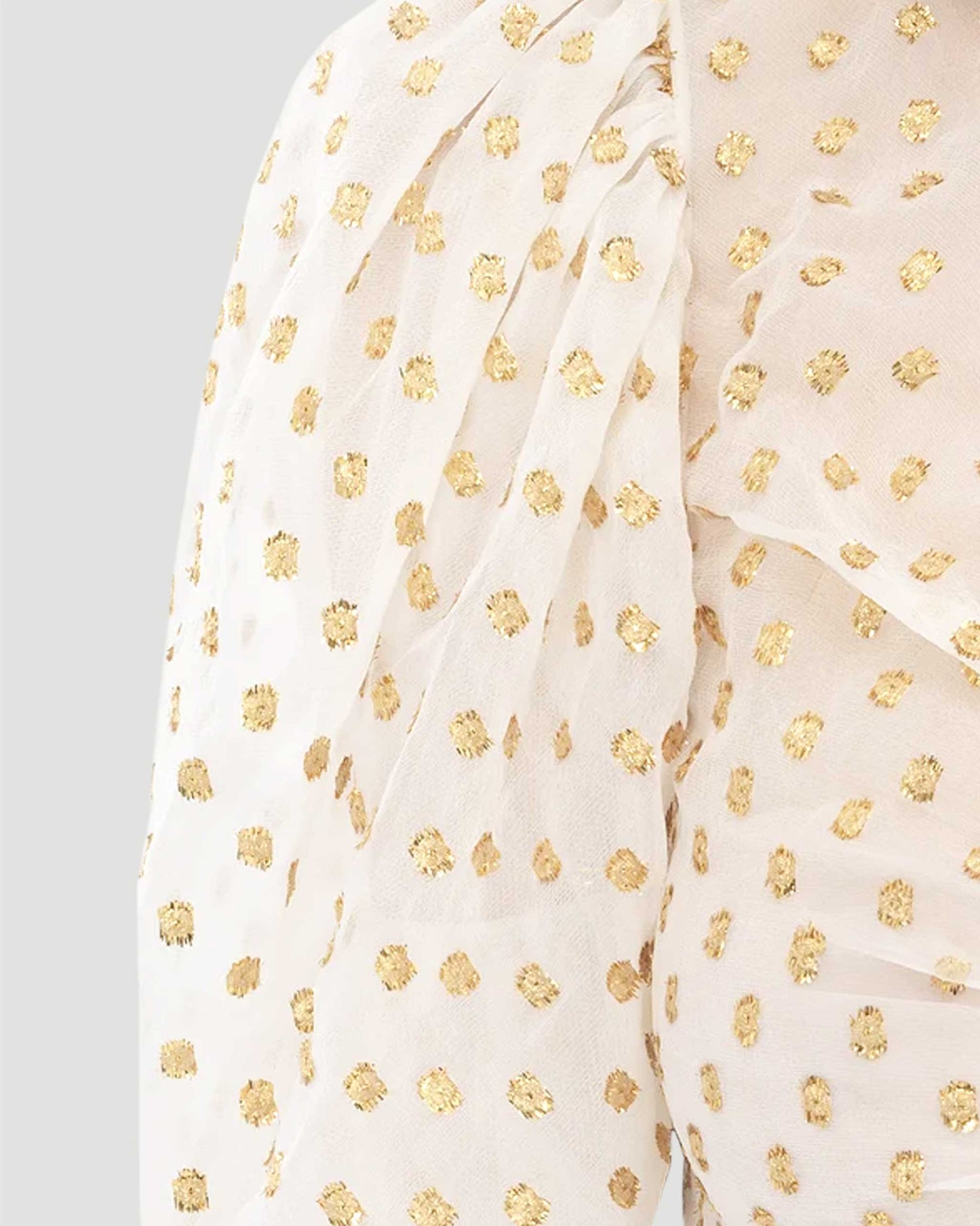 Fluid Cropped Top in Silk Jacquard And Lurex