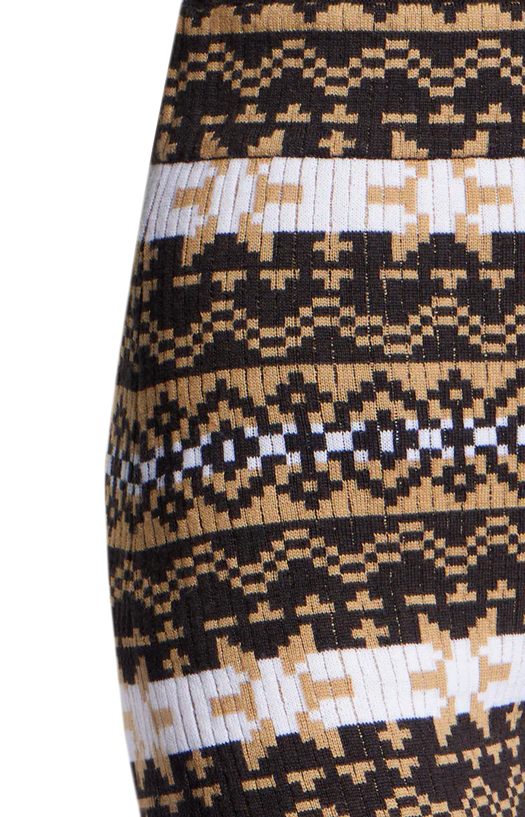 Merino Wool Leggings in Fair Isle Jacquard