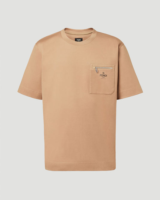 Light Brown Cotton T-Shirt