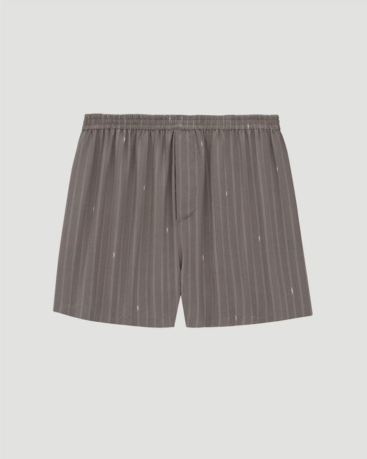 CASSANDRE SHORTS IN STRPED SILK CREPE DE CHINE