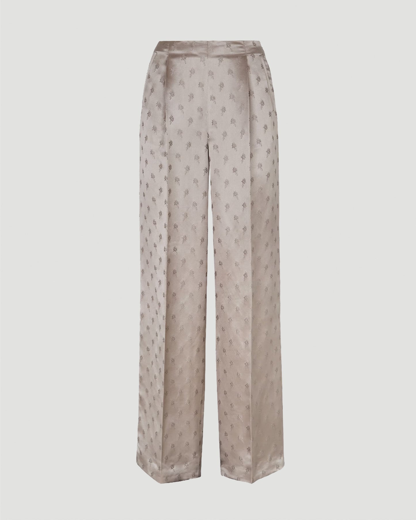 Beige Silk Trousers