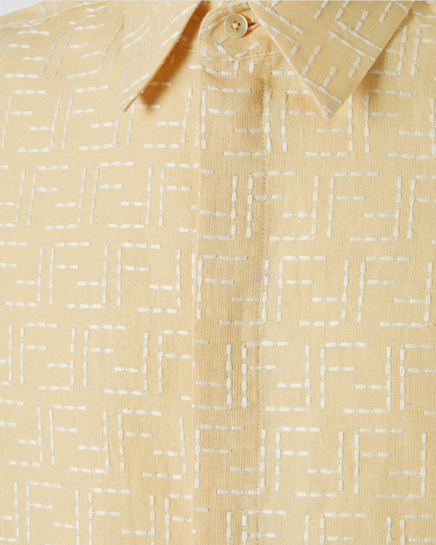 Yellow Linen FF Jacquard Shirt