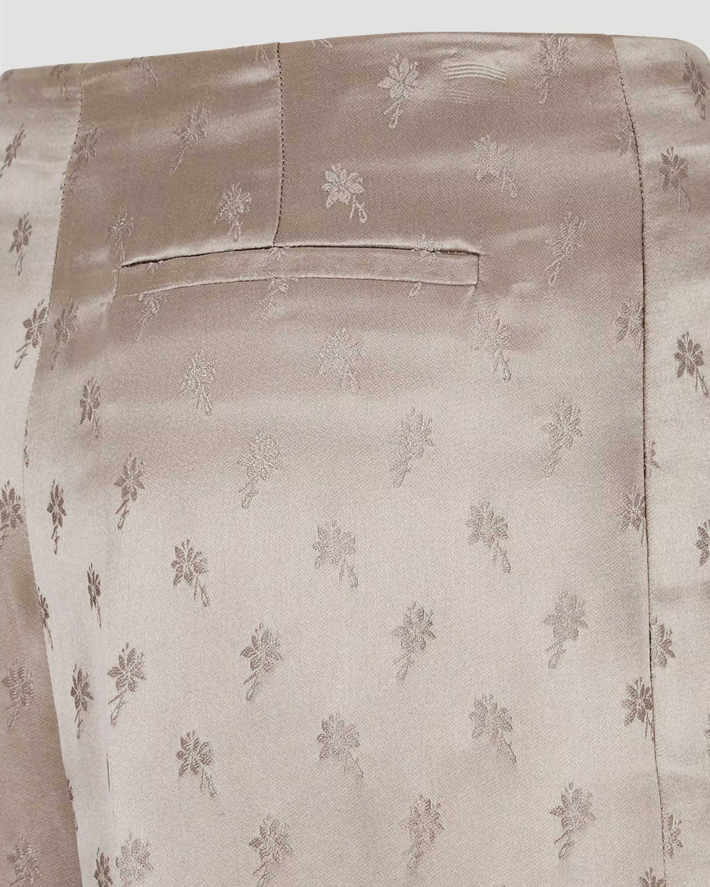 Beige Silk Trousers