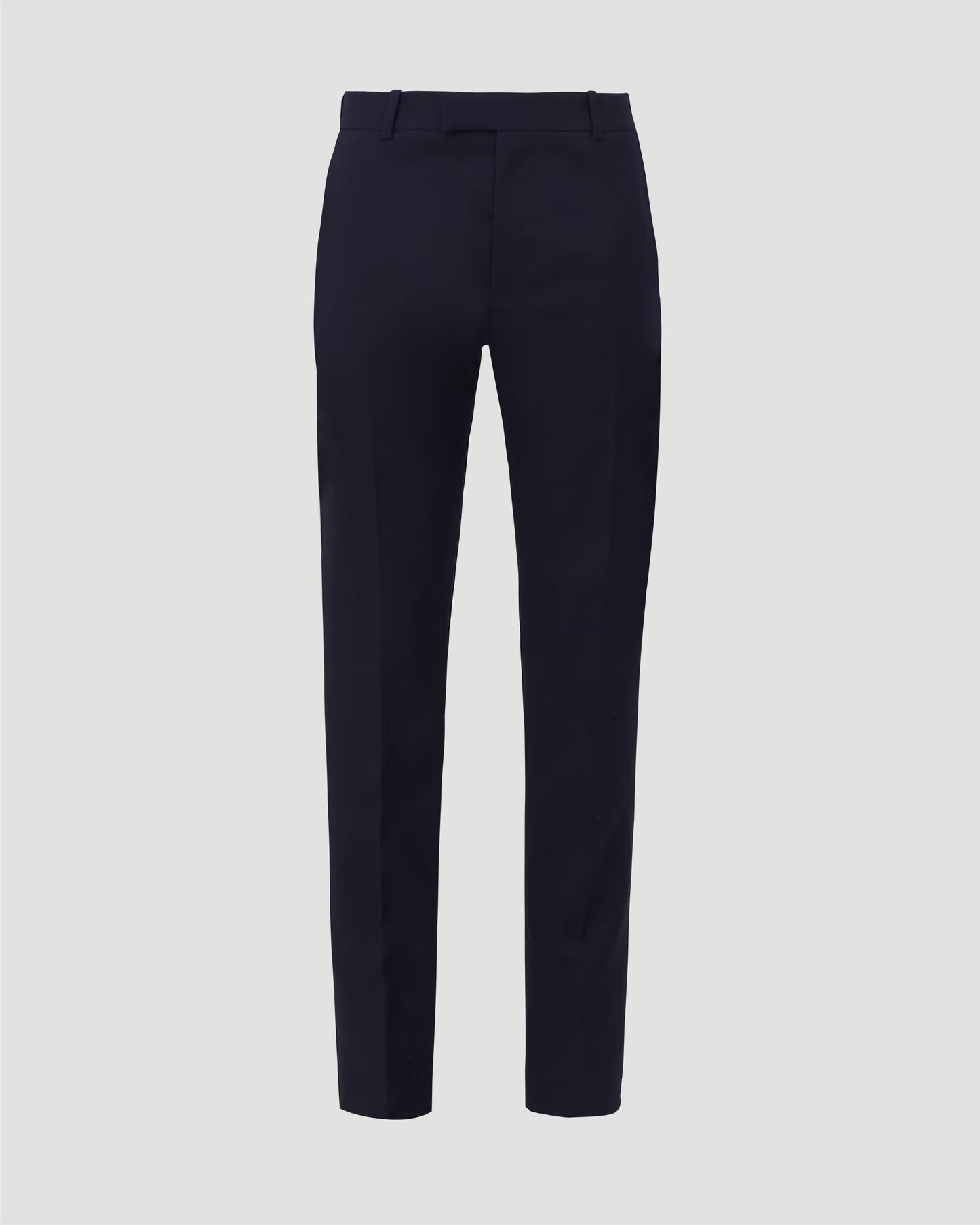 Low-Waisted Cigarette Trousers in Navy
