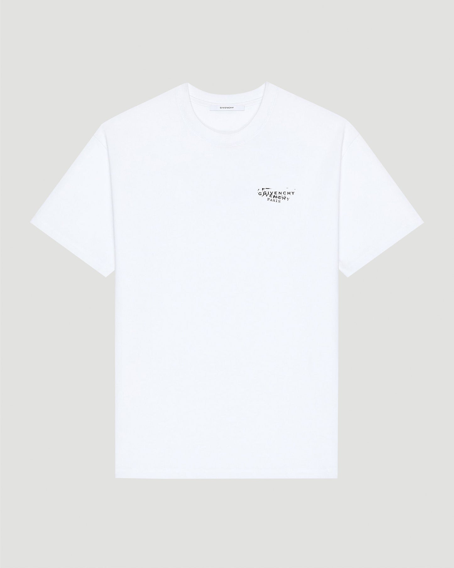 T-shirt in Cotton with GIVENCHY Paris Gros Grain