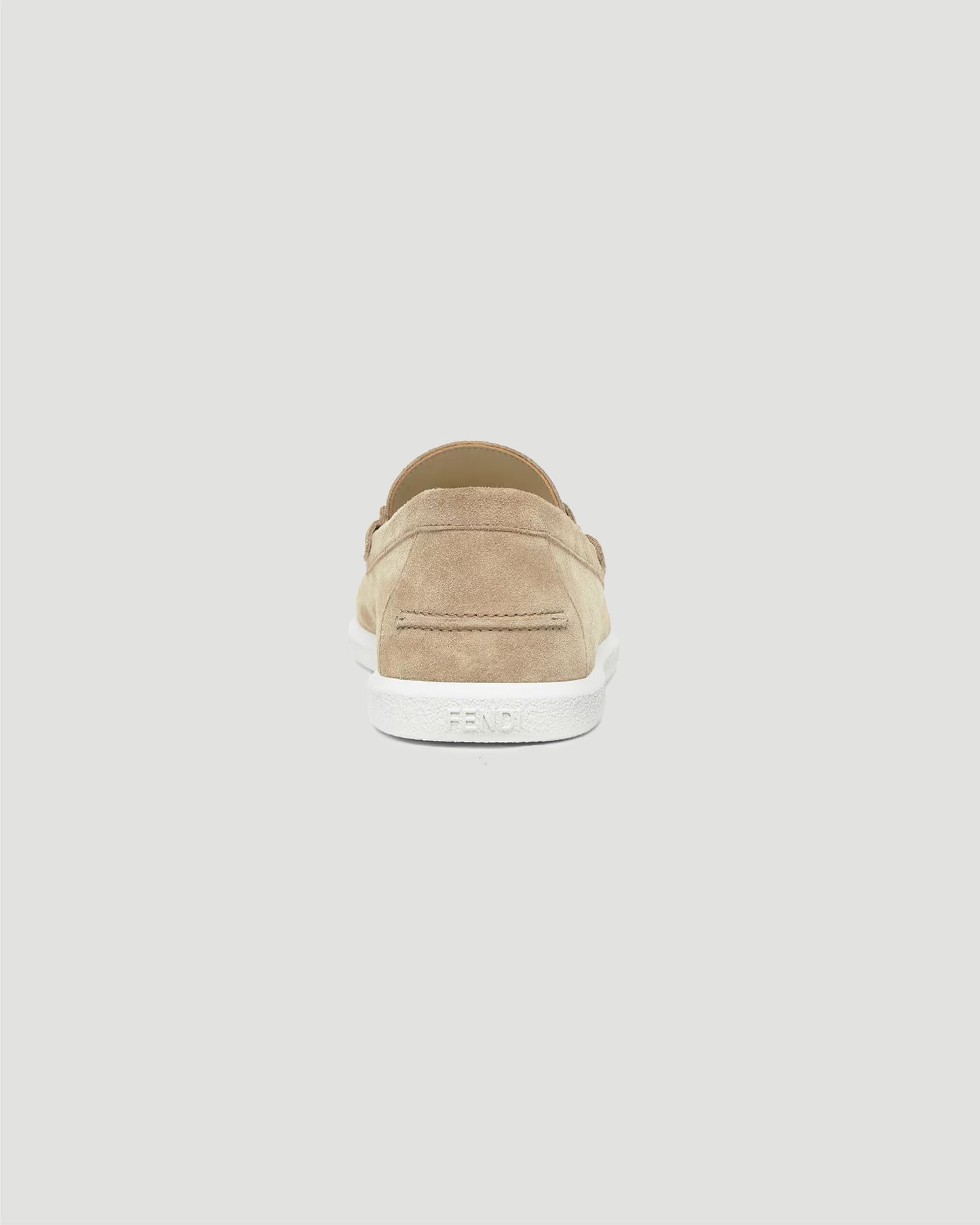 Fendi O’Lock Light Loafers in Beige Suede