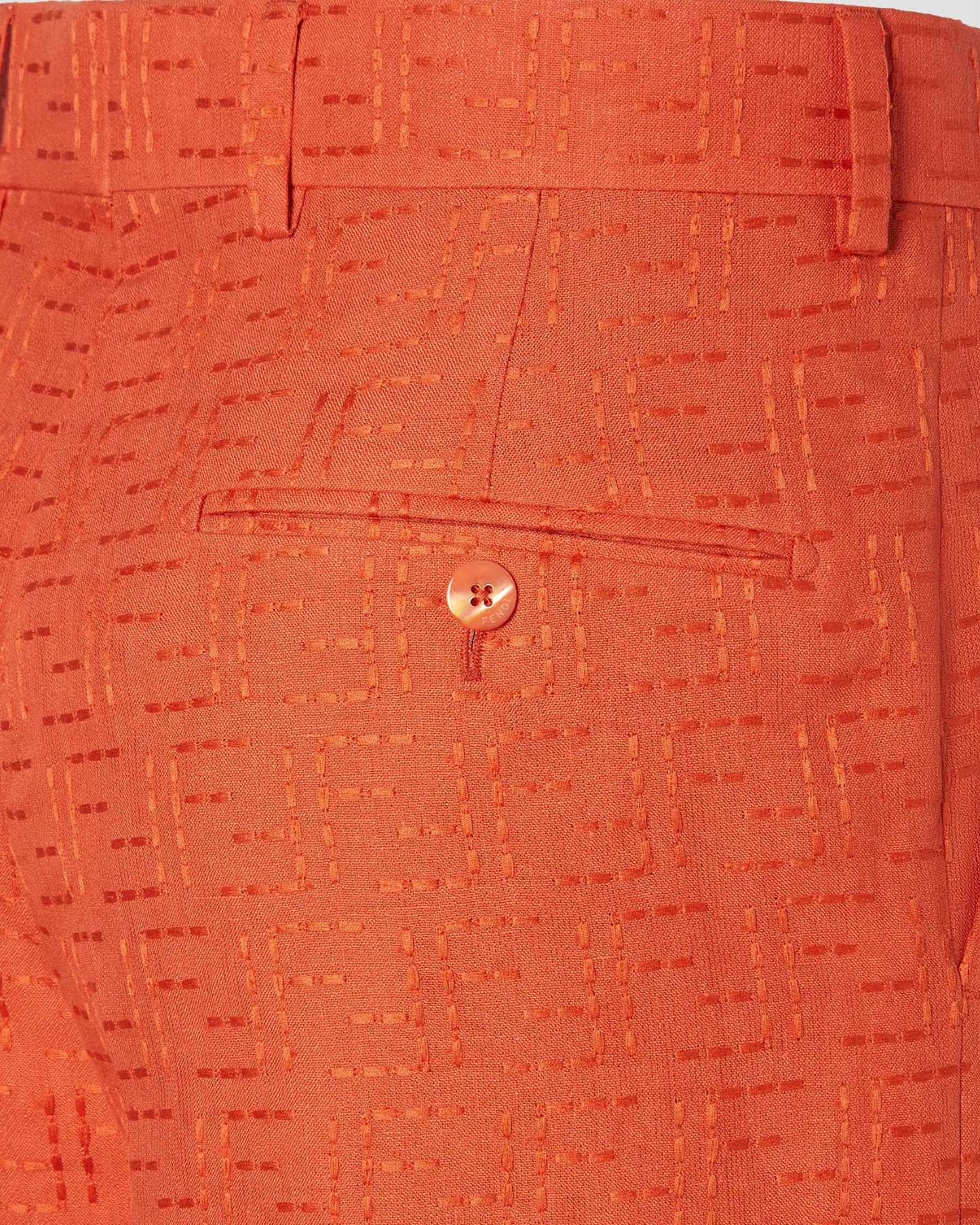 Coral Linen Blend Shorts