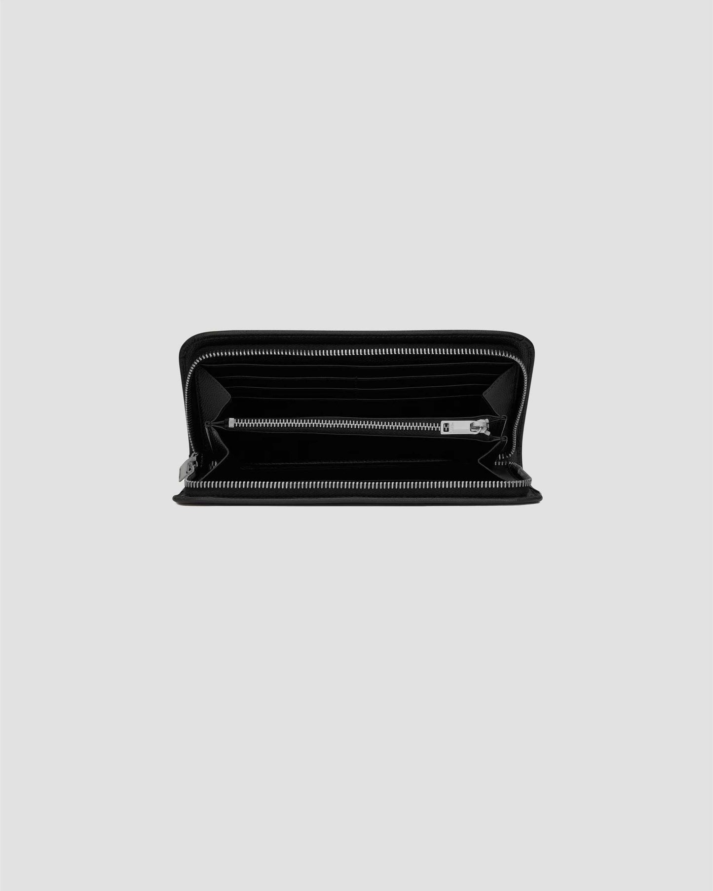 Zip Around Wallet in Grain De Poudre Embossed Leather