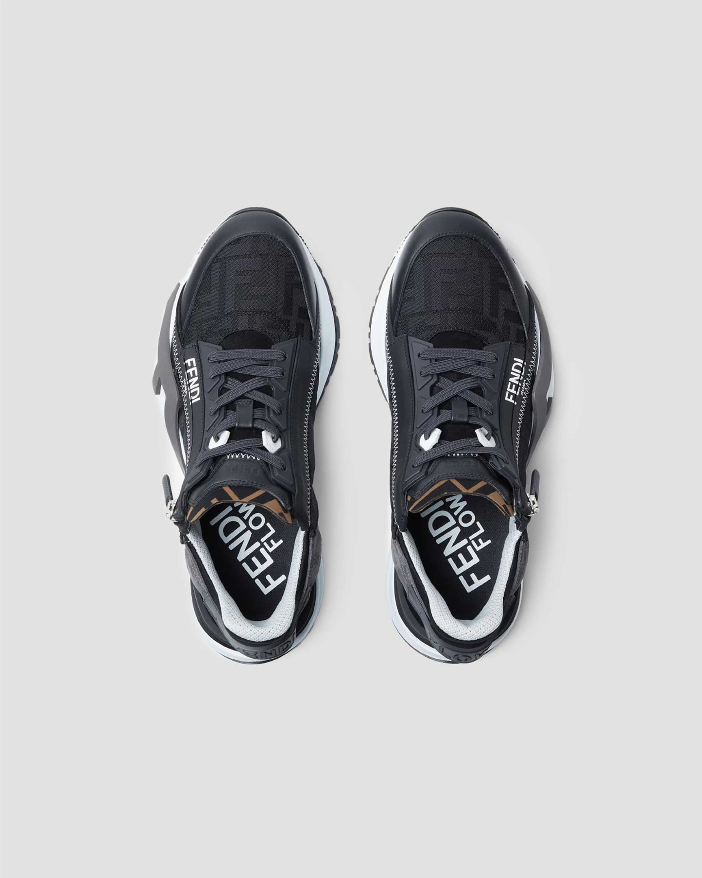 Fendi Flow Sneakers in Black FF Jacquard