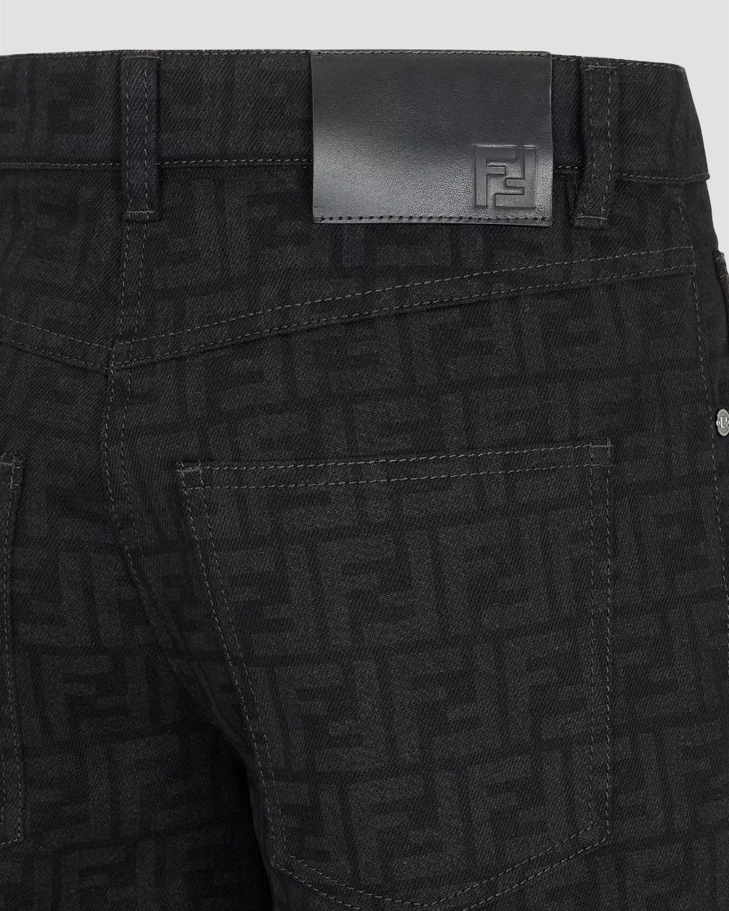 Black FF Denim Pants