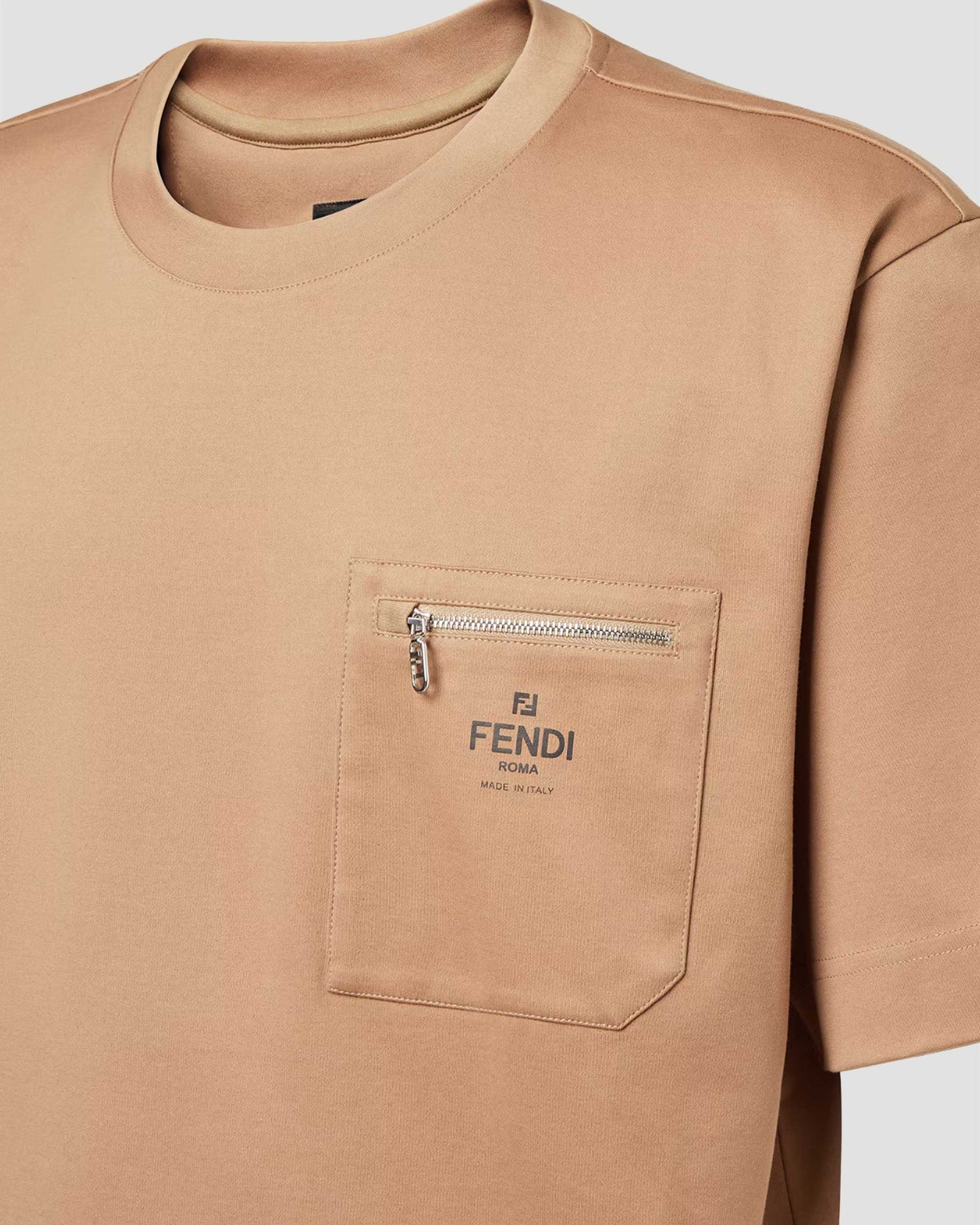 Light Brown Cotton T-Shirt