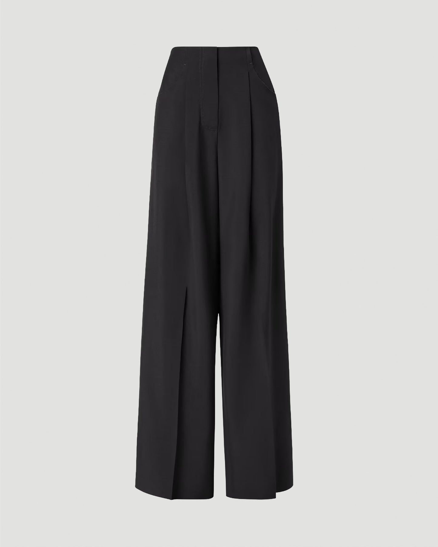 Mohair And Wool Trousers in Black