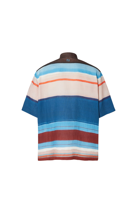 Linen Shirt with Multicolour Print