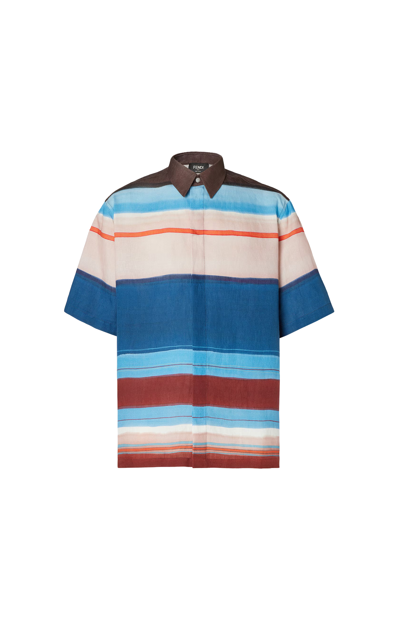 Linen Shirt with Multicolour Print