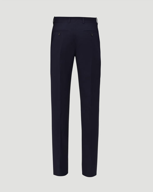 Low-Waisted Cigarette Trousers in Navy