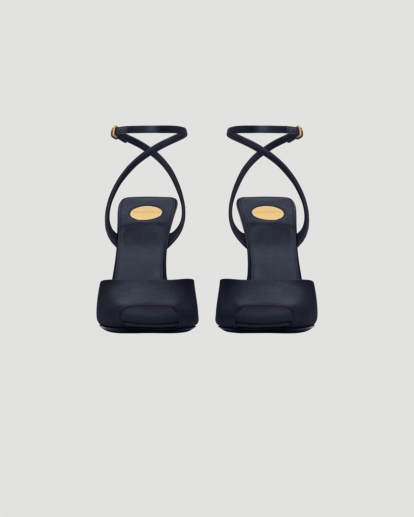 La Scandale Wedges in Satin Crepe