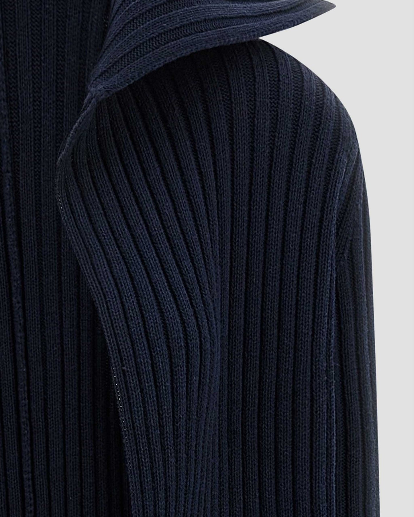 Ribbed Cardigan in Navy