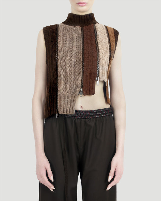 CONNECTOR CABLE KNIT CROP TOP