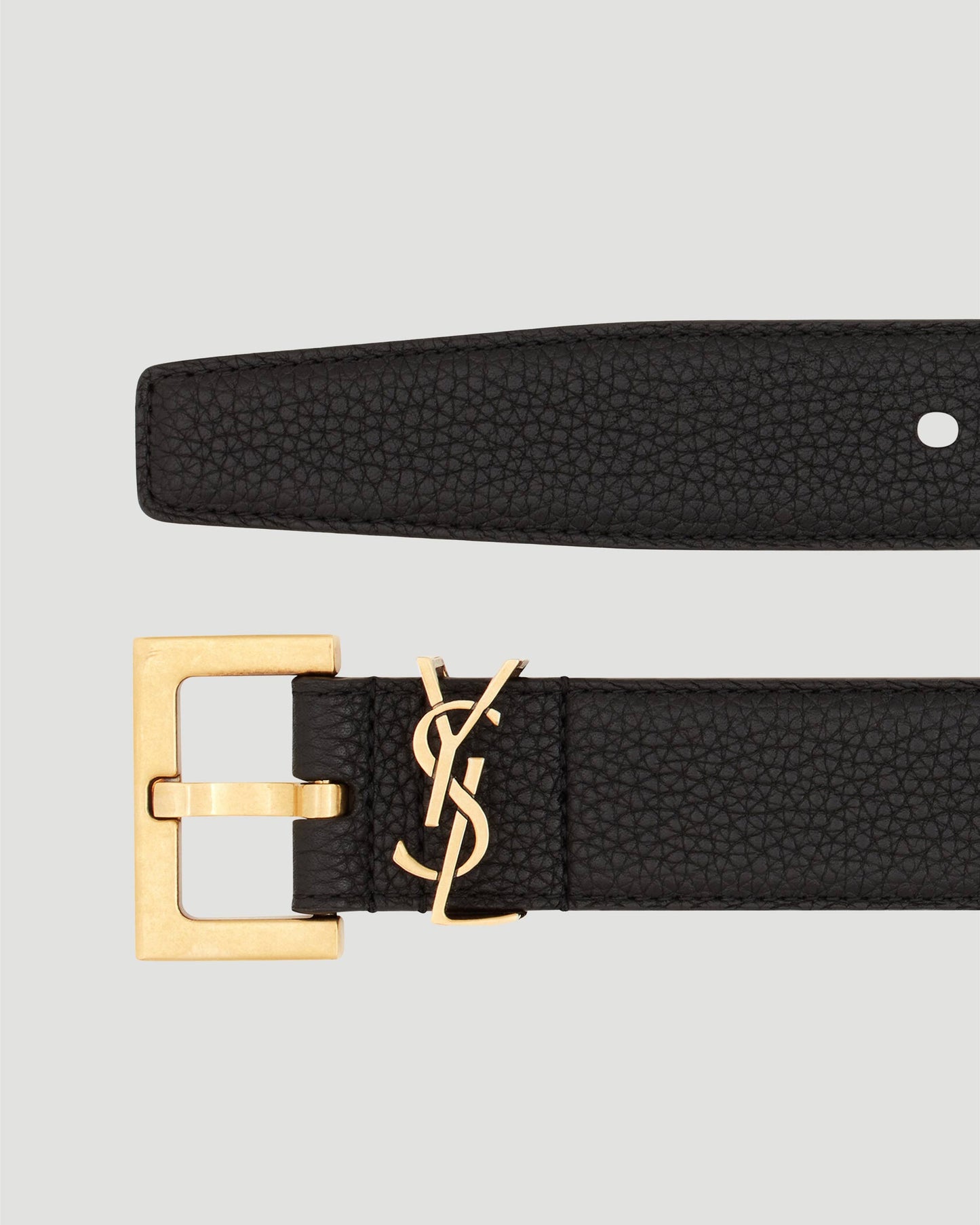 CASSANDRE BELT WITH SQUARE BUCKLE IN GRAINED LEATHER