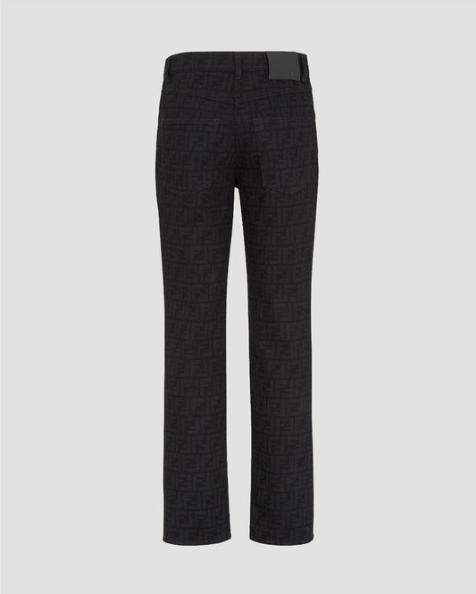 Black FF Denim Pants