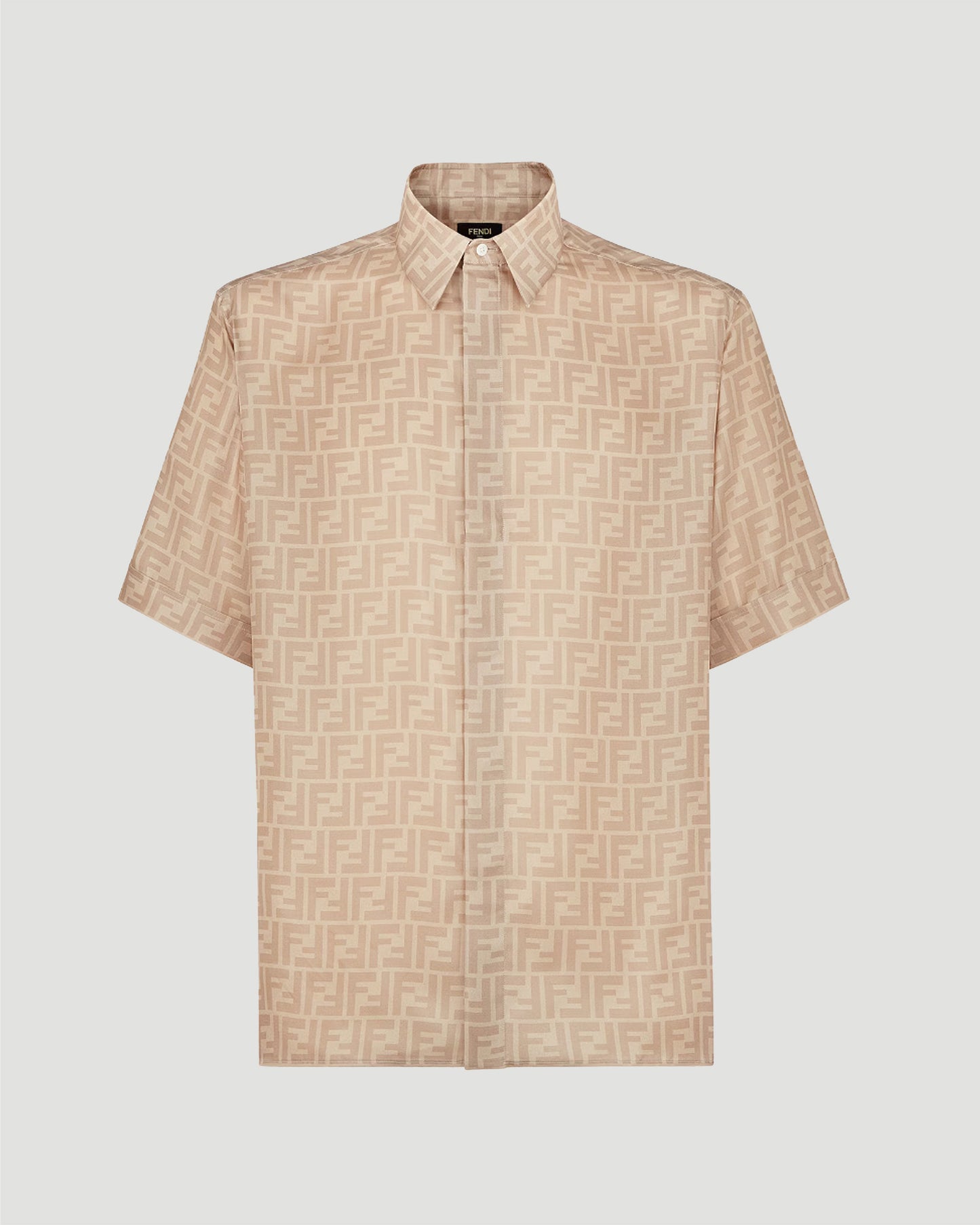 Beige FF Silk Shirt