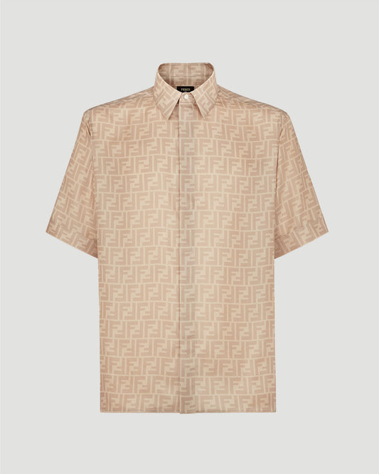 Beige FF Silk Shirt