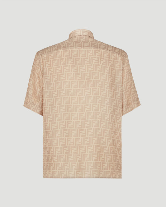 Beige FF Silk Shirt