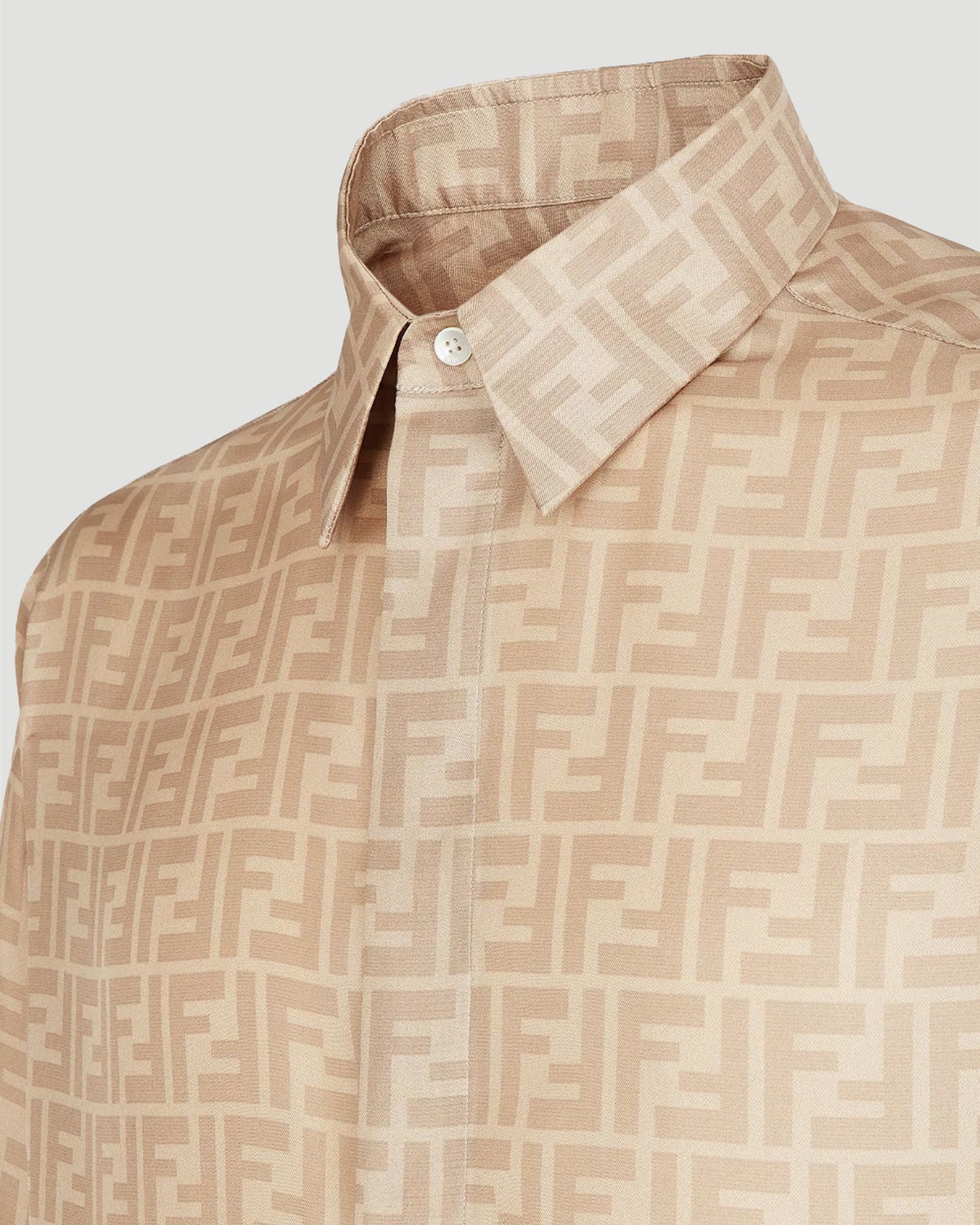 Beige FF Silk Shirt