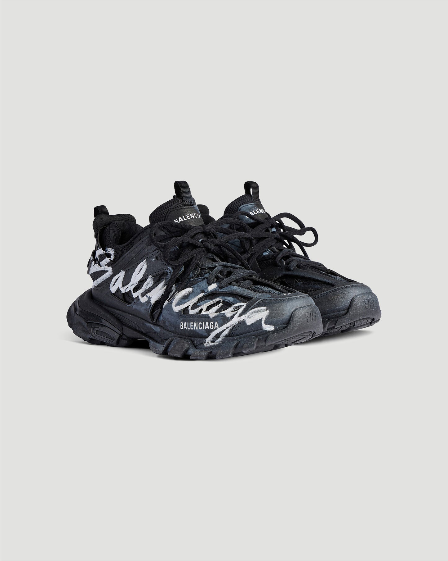 Track Signature Sneaker in Black And White