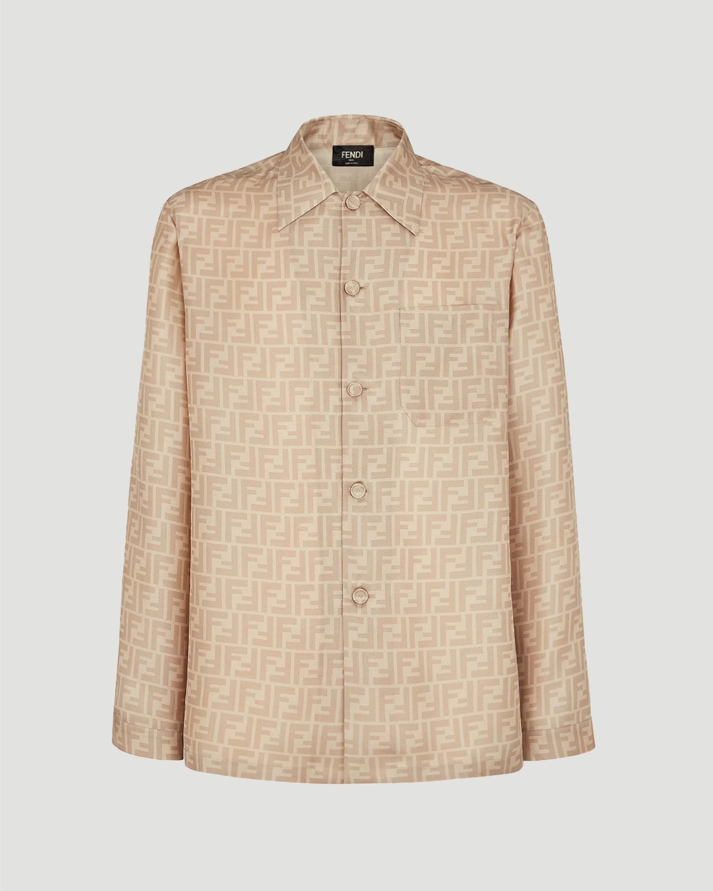 Beige FF Silk Shirt