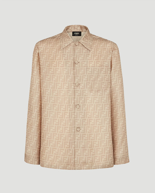 Beige FF Silk Shirt