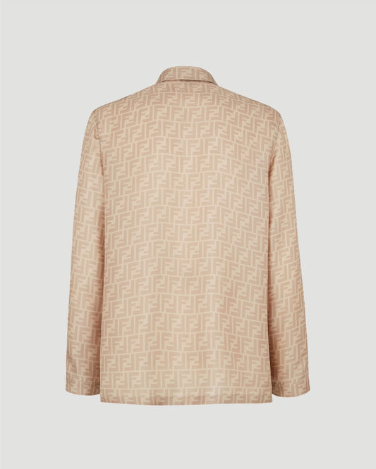 Beige FF Silk Shirt