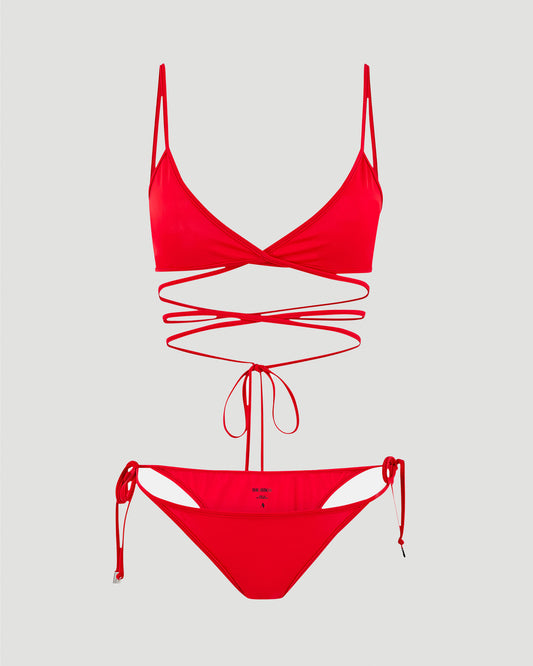 Wrap-Around Bikini in Red