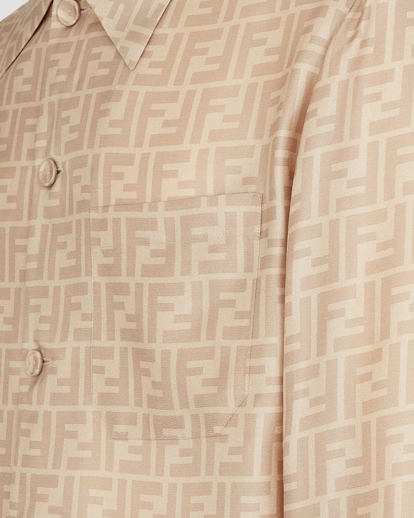 Beige FF Silk Shirt