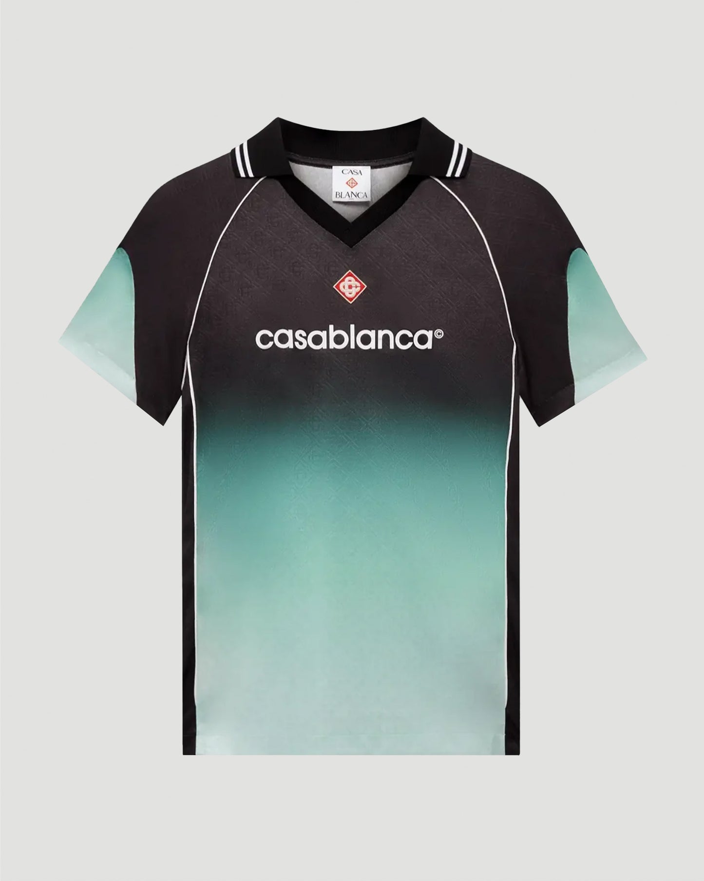 Gradient Monogram Jacquard Football Short-Sleeve Shirt