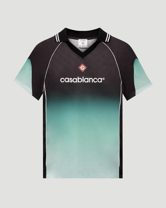 Gradient Monogram Jacquard Football Short-Sleeve Shirt
