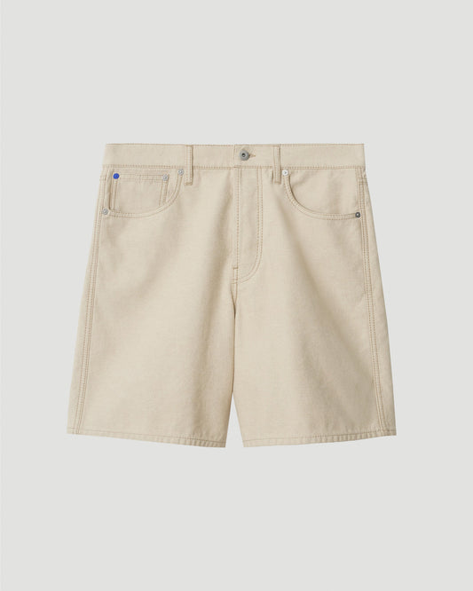 EKD Denim Shorts in Alabaster