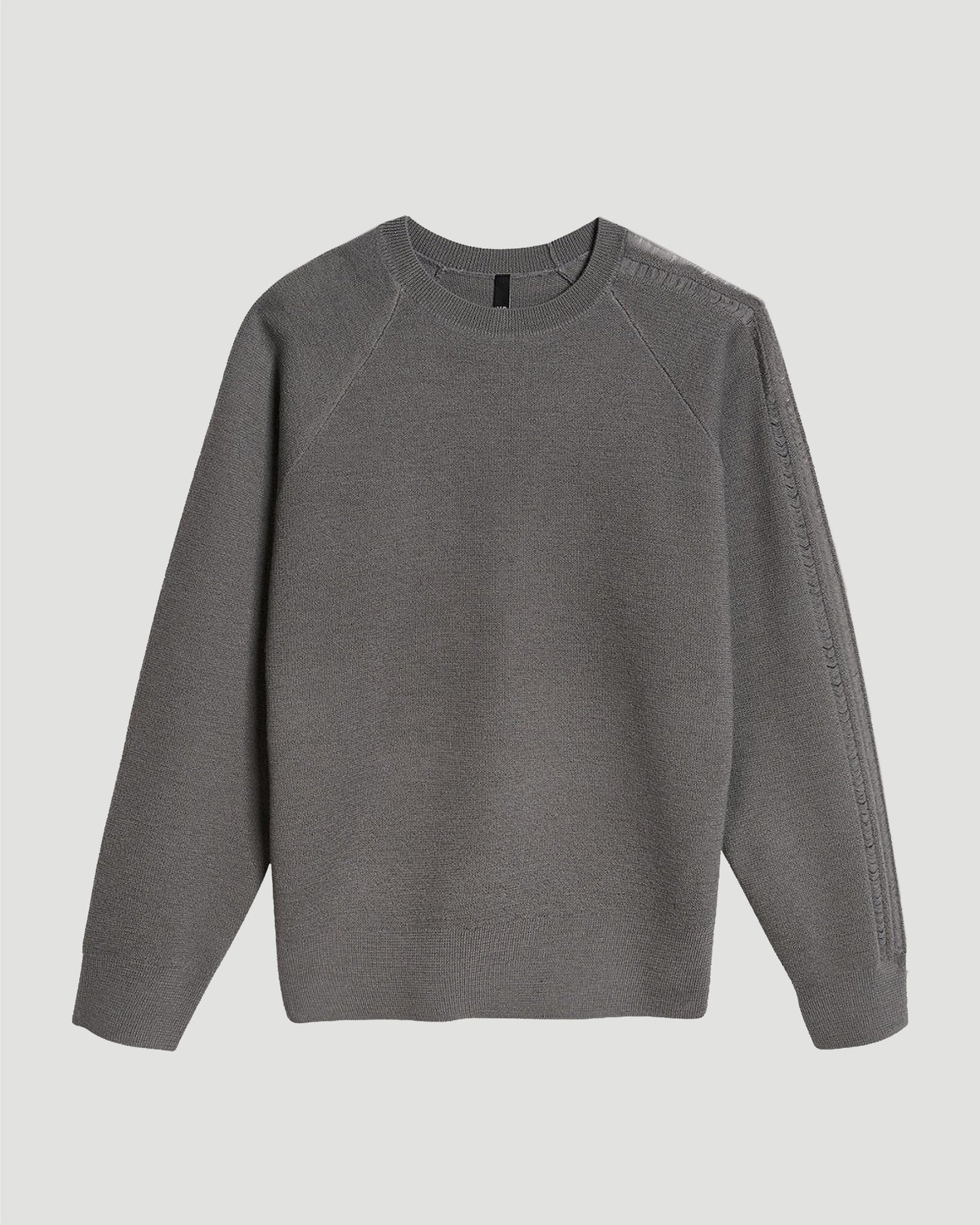 Knit Crew Sweatshirt in Grey