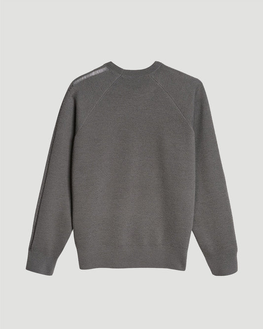Knit Crew Sweatshirt in Grey