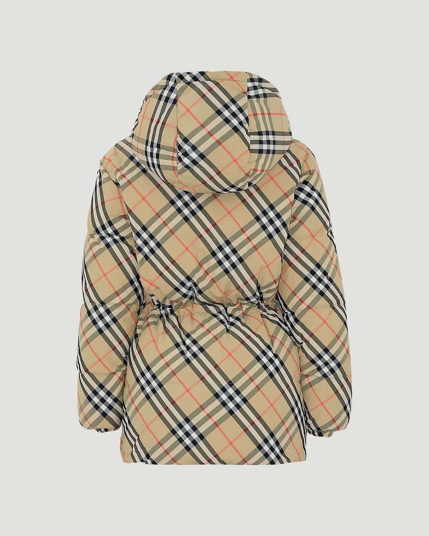 Reversible Check Nylon Puffer Jacket