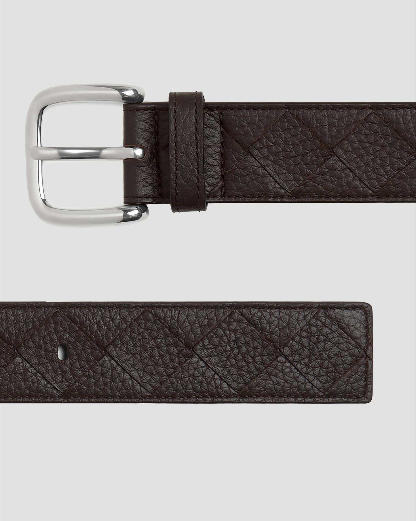 Intrecciato Taurillon Belt in Fondant