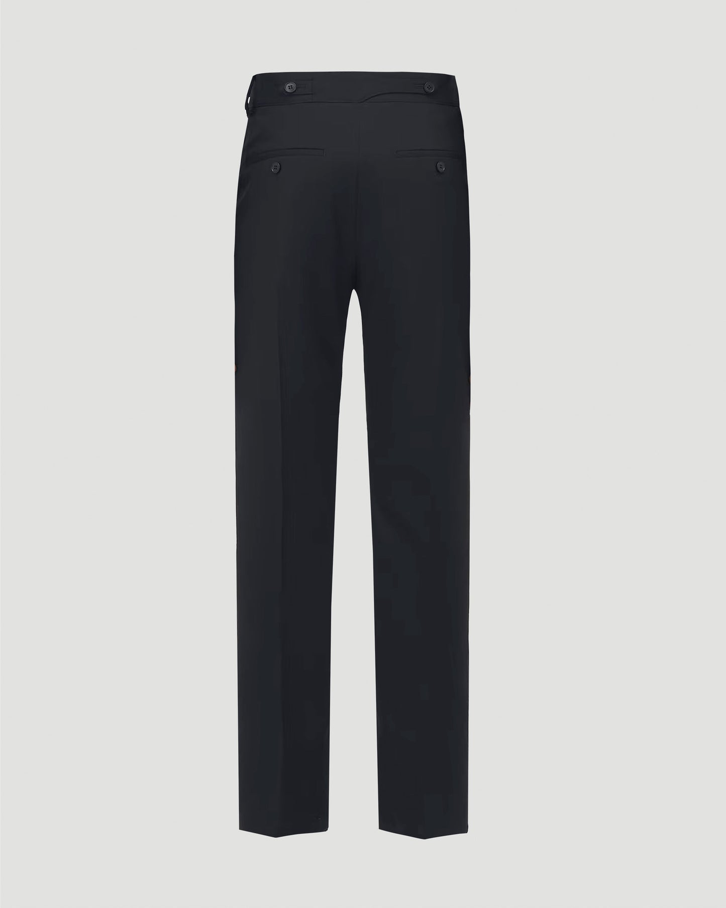 Low-Waisted Cigarette Trousers in Black