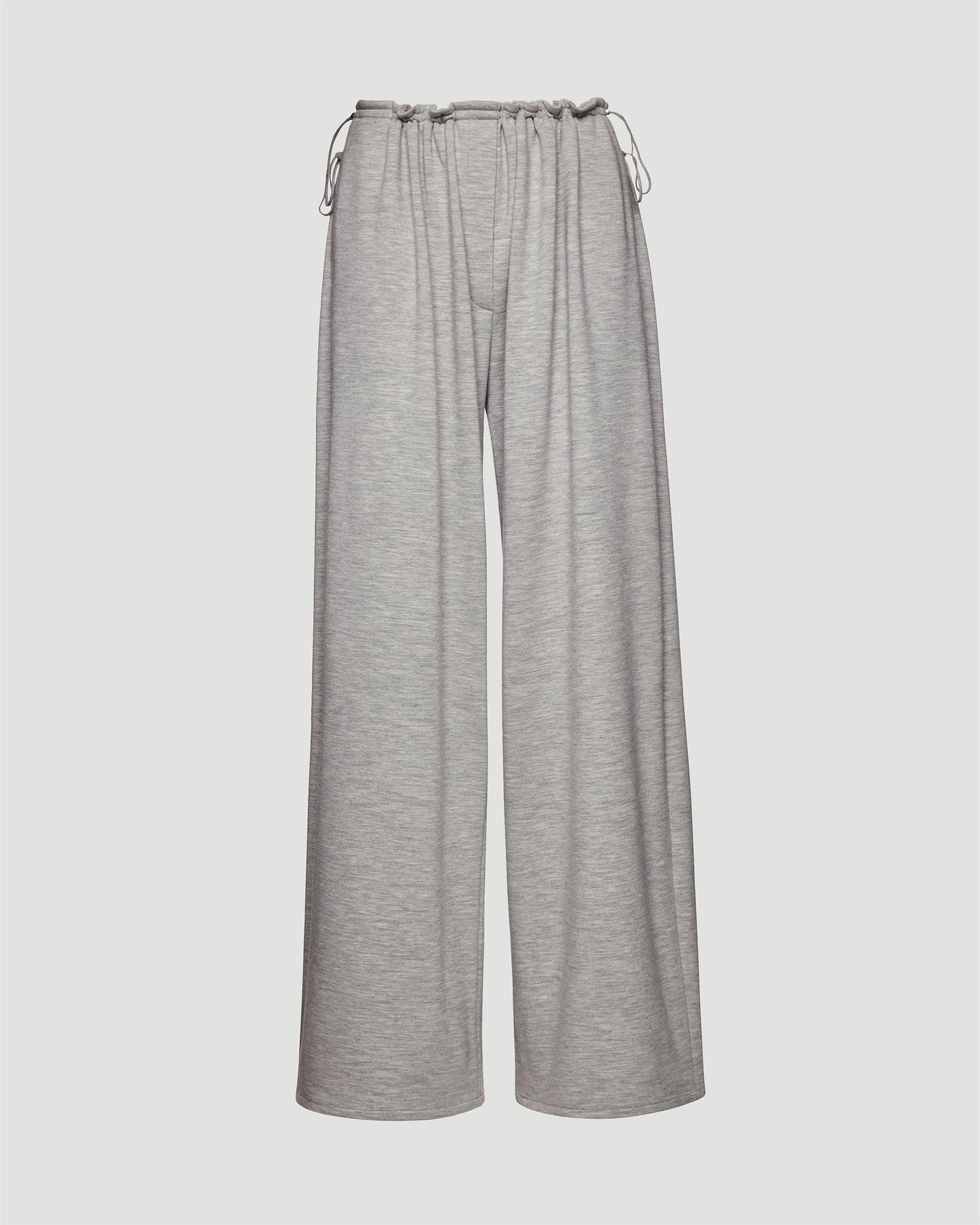 Cashmere jersey wide leg pants in grey