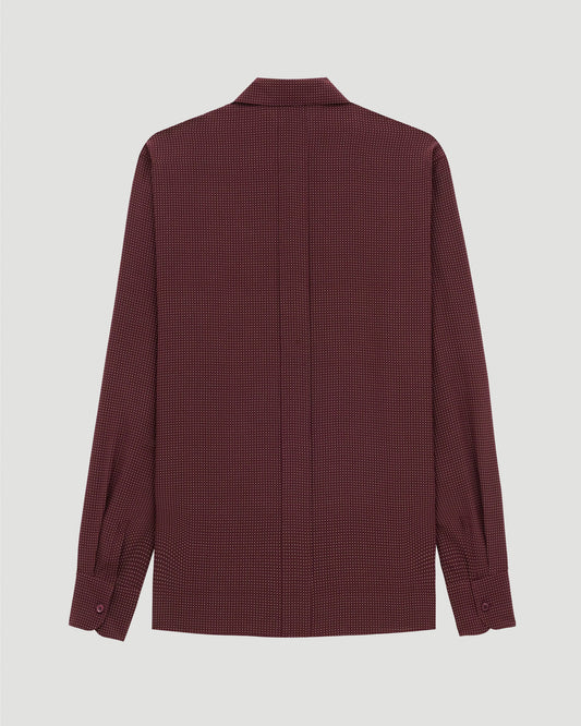 Shirt in Dotted Silk Crepe de Chine
