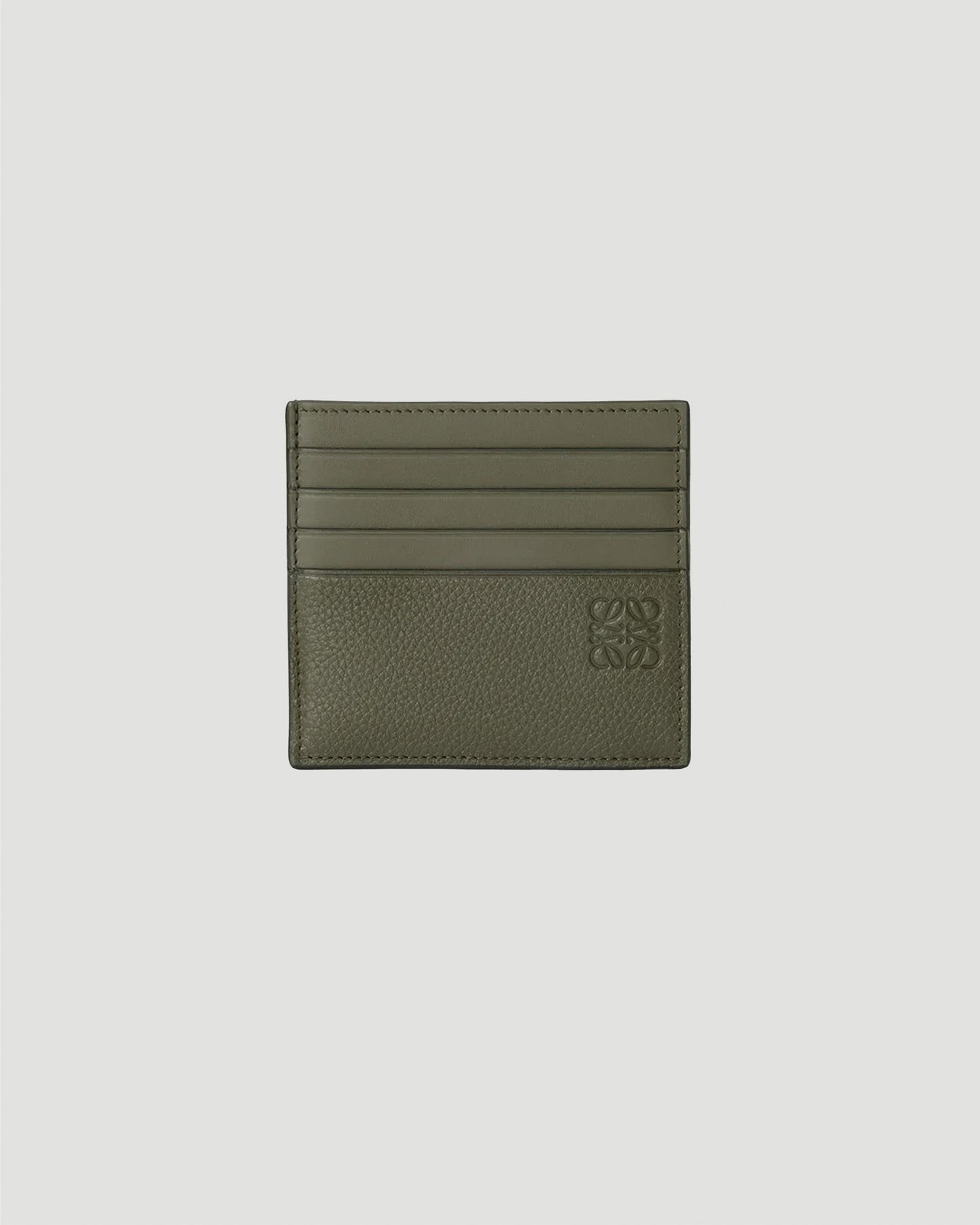 Open Plain Cardholder in Soft Grained Calfskin