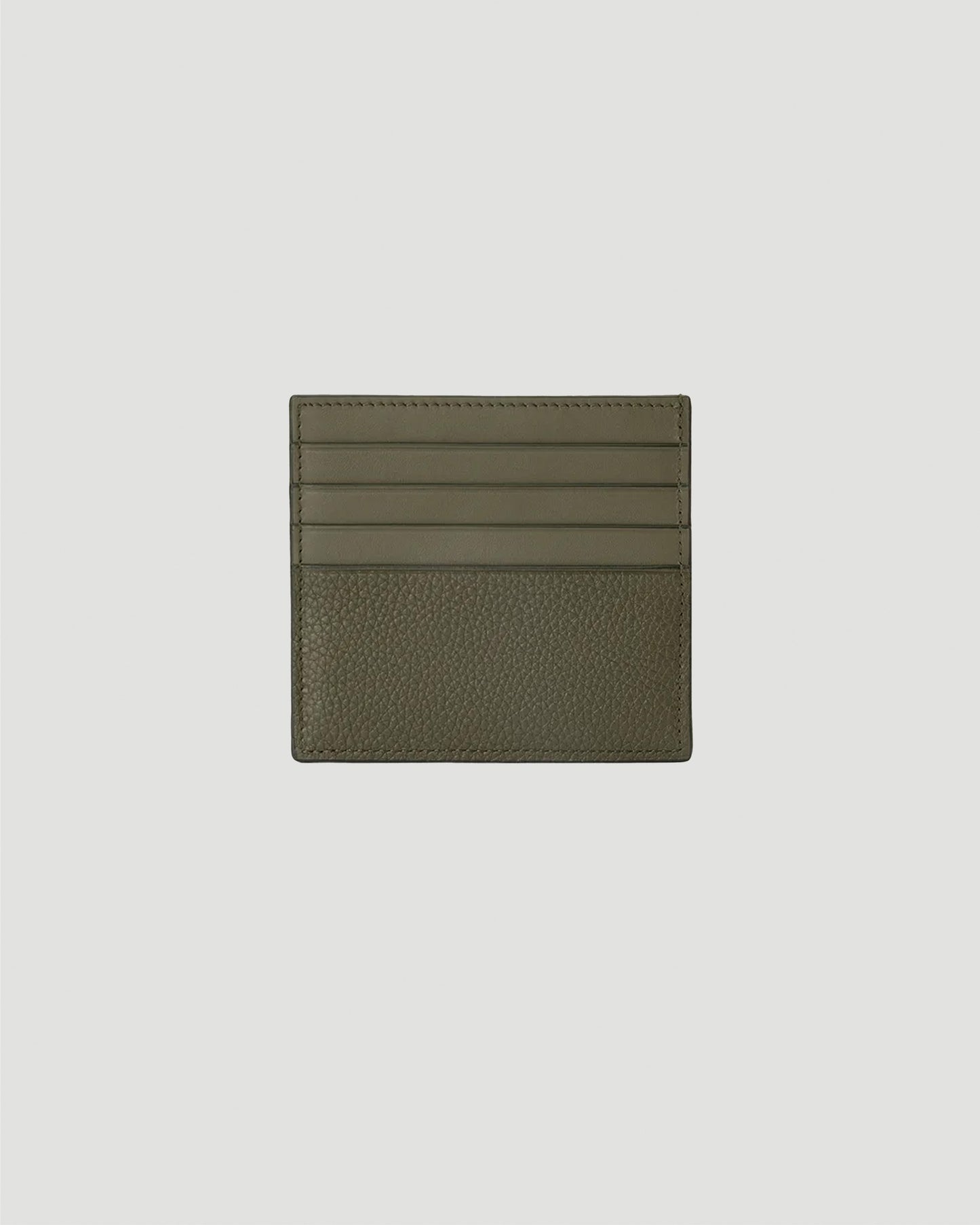 Open Plain Cardholder in Soft Grained Calfskin