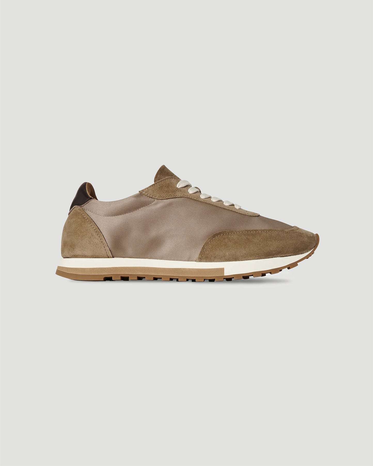Round-toe lace-up sneakers