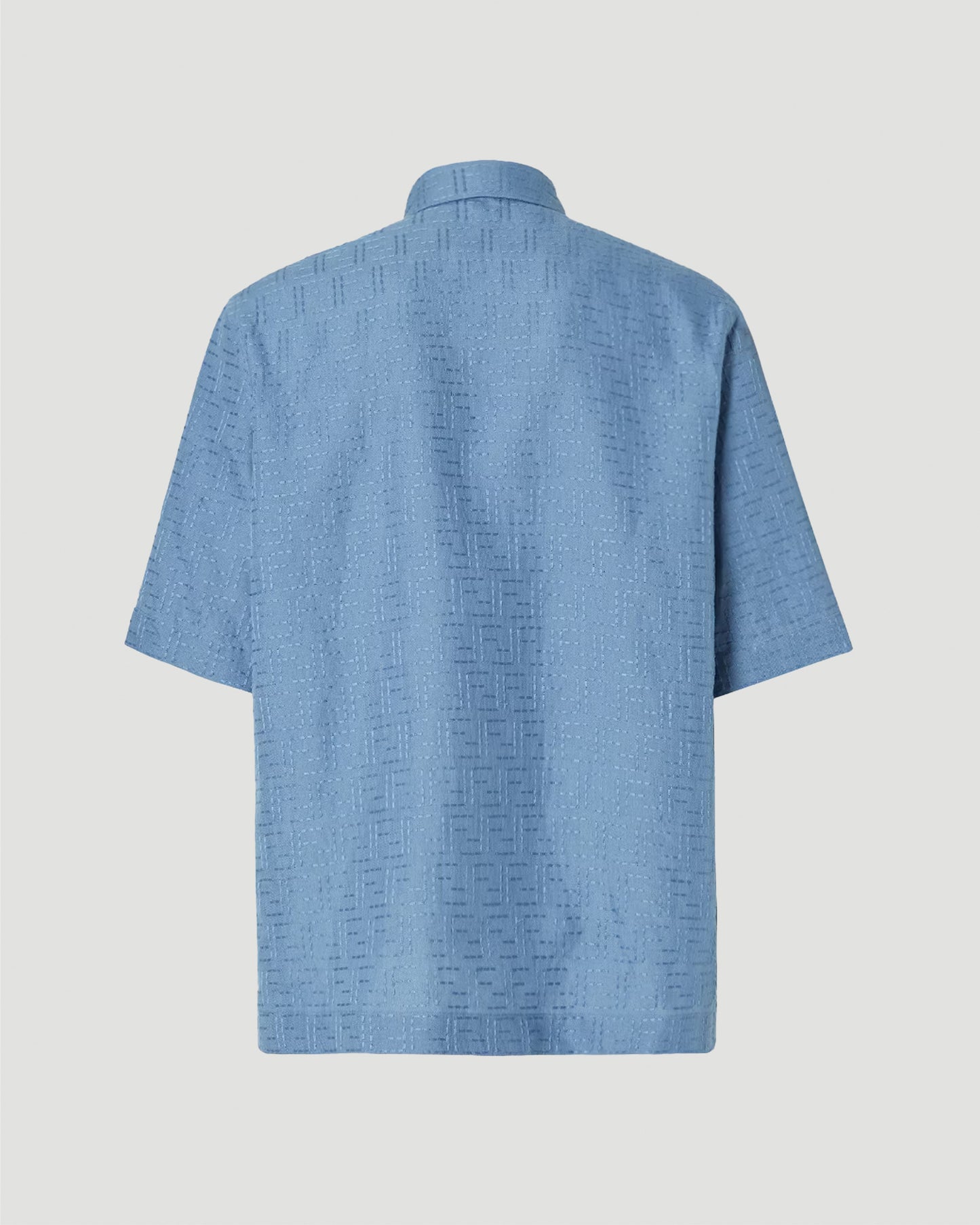 Blue Linen FF Jacquard Shirt