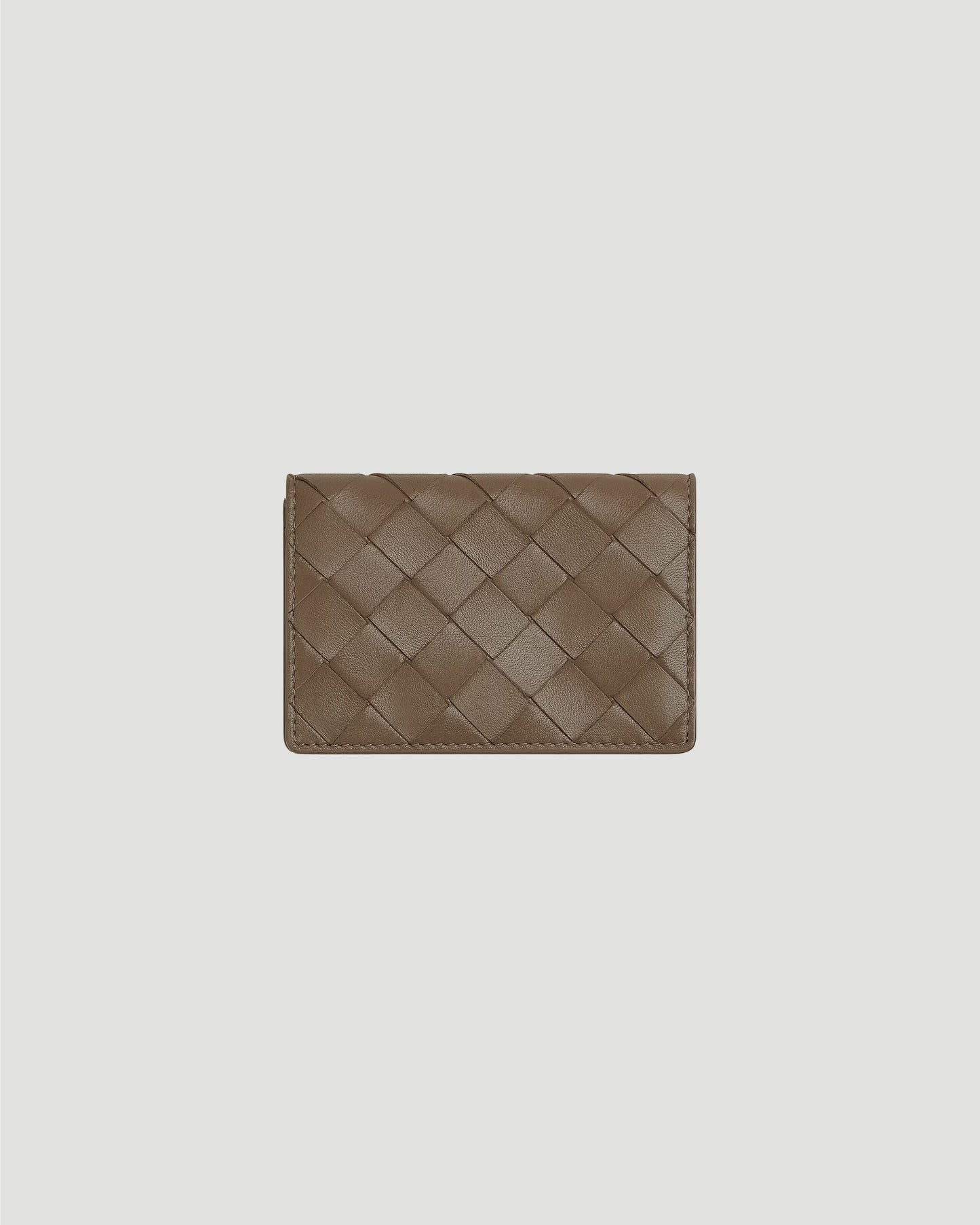 Intrecciato Business Card Case in Pinecone