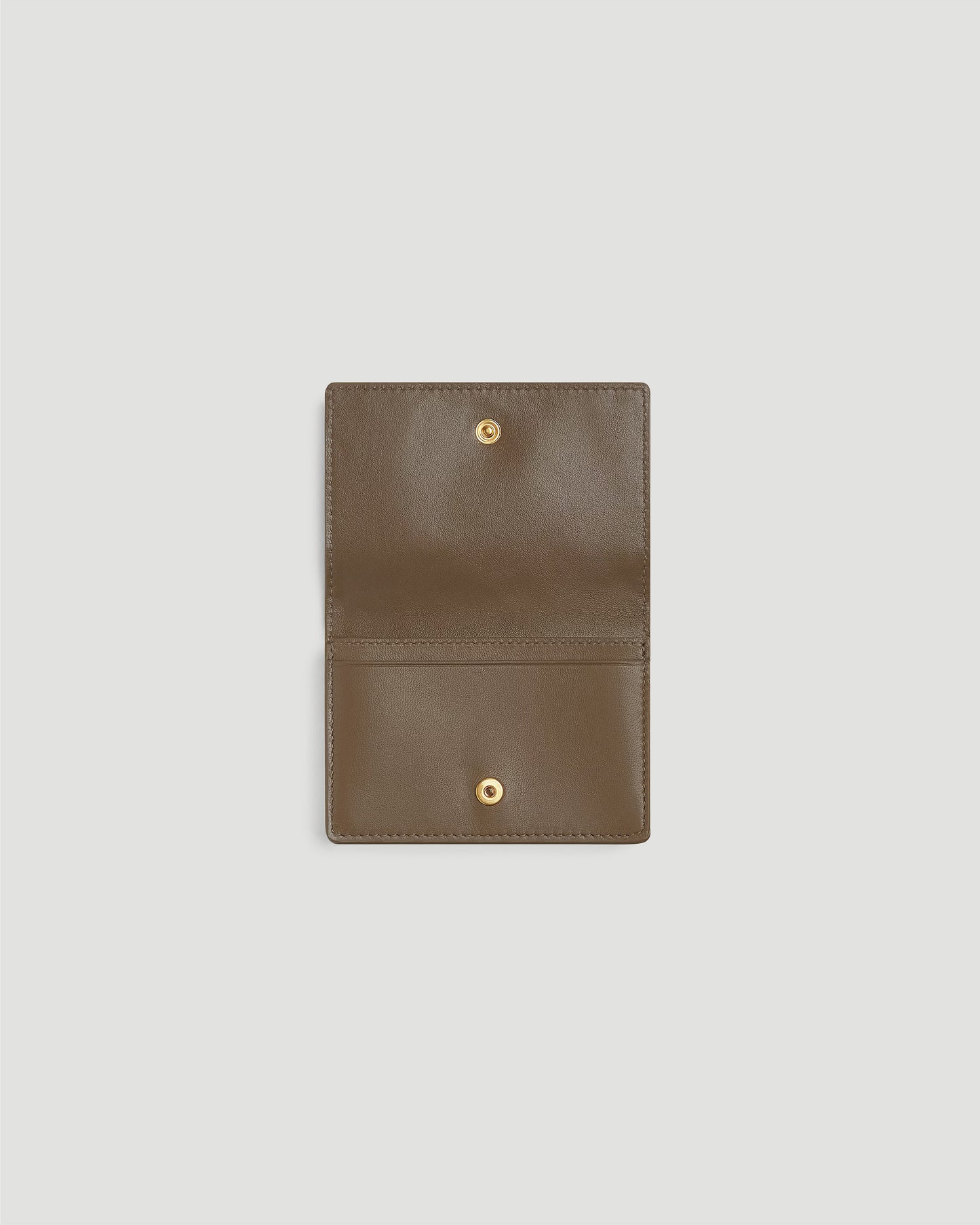 Intrecciato Business Card Case in Pinecone